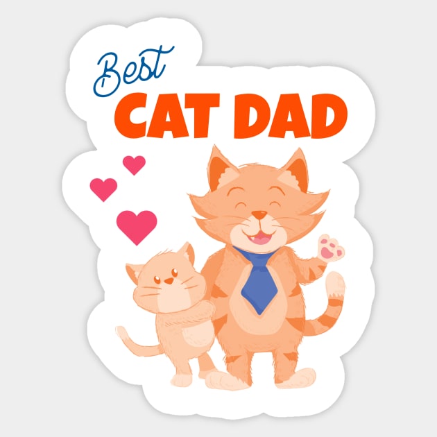 Best Cat Dad Sticker by MONMON-75